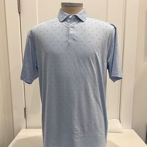 FootJoy Sky Blue Polo Shirt with Pattern